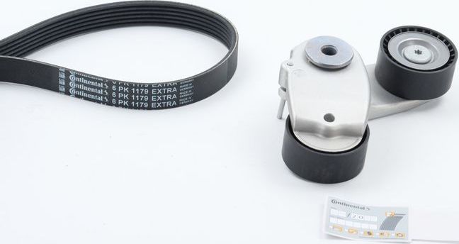 Приводной ремень поликлиновой с роликами (комплект) ContiTech. Артикул 6PK1179 EXTRA K1