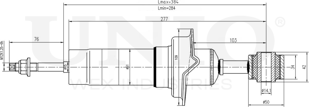 Амортизатор подвески (Unio). Артикул SAB-10565