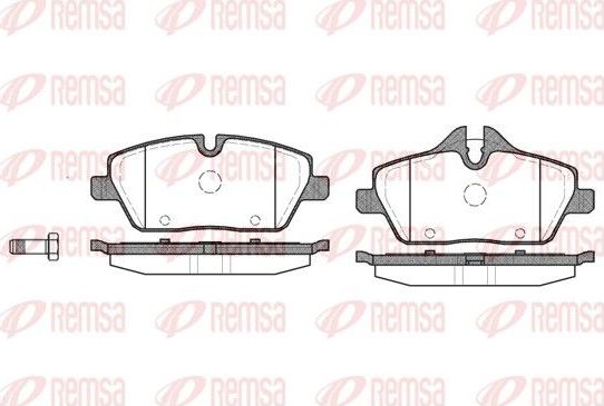 Тормозные колодки Remsa передние для MINI Clubman I (R55) 2007-2014. Артикул 1131.00