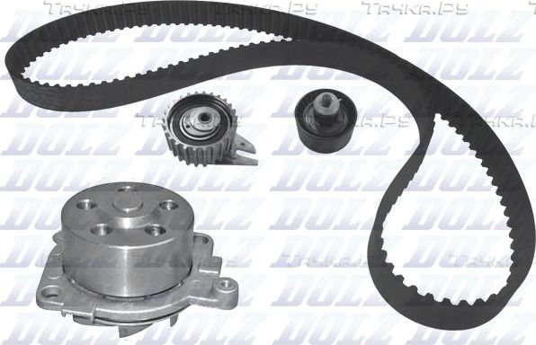Помпа (водяной насос) с комплектом ремня ГРМ Dolz для Alfa Romeo 146 1996-2001. Артикул KD086