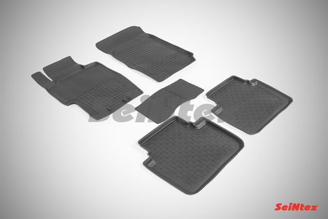 Коврики резиновые Seintex с высоким бортиком для салона Honda Accord VIII 2008-2012. Артикул 86191
