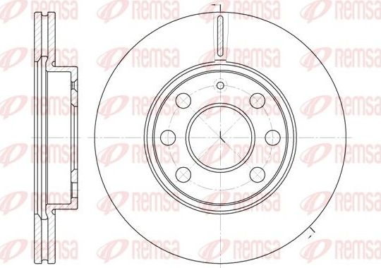 Тормозной диск Remsa передний для Opel Corsa C 2000-2009. Артикул 6665.10