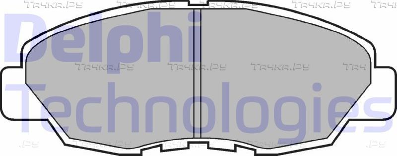 Тормозные колодки Delphi (Low-Metallic). Артикул LP734