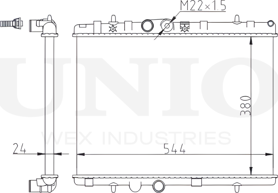 Радиатор двигателя (Unio). Артикул RAD-10099