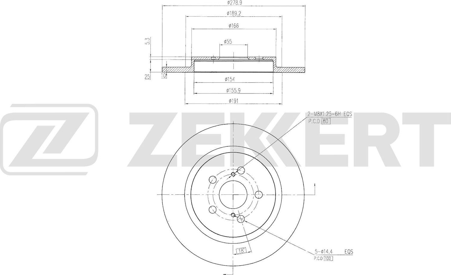 Тормозной диск Zekkert. Артикул BS-6801