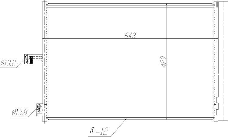 Радиатор кондиционера (конденсатор) NRF EASY FIT. Артикул 350457