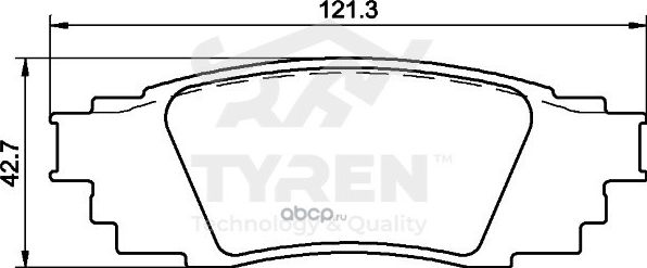 Колодки тормозные (Tyren). Артикул TYR1222141