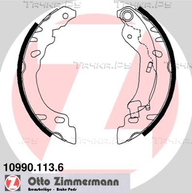 Тормозные колодки Zimmermann задние для Ford KA II 2008-2016. Артикул 10990.113.6
