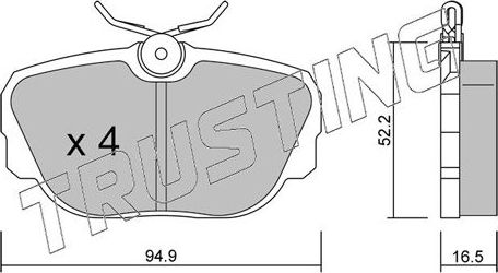 Тормозные колодки Trusting. Артикул 360.0