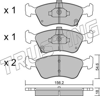 Тормозные колодки Trusting. Артикул 296.0