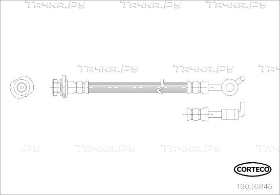 Тормозной шланг Corteco. Артикул 19036846