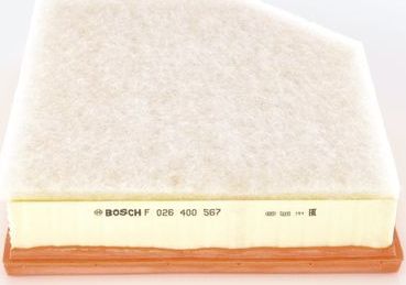 Воздушный фильтр Bosch для Volvo XC60 II 2017-2026. Артикул F 026 400 567