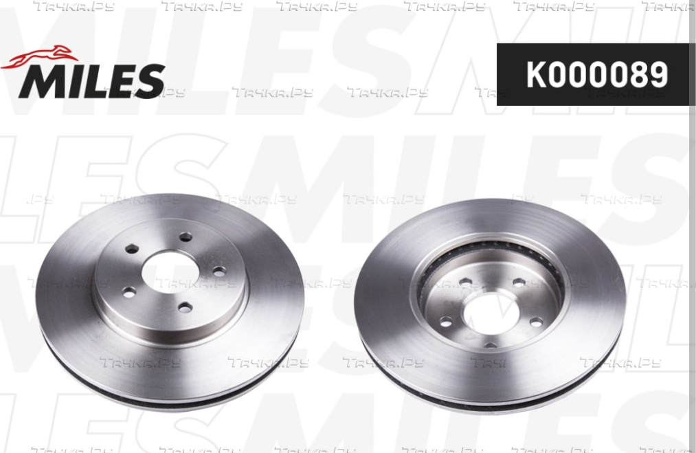 Тормозной диск Miles передний для Ford Mondeo III 2000-2007. Артикул K000089