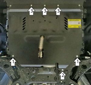 Защита Мотодор усиленная для картера и КПП Dongfeng 580 2018-2025. Артикул 78601
