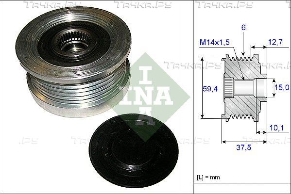 Муфта генератора обгонная Ina для Hyundai Matrix I 2001-2010. Артикул 535 0110 10