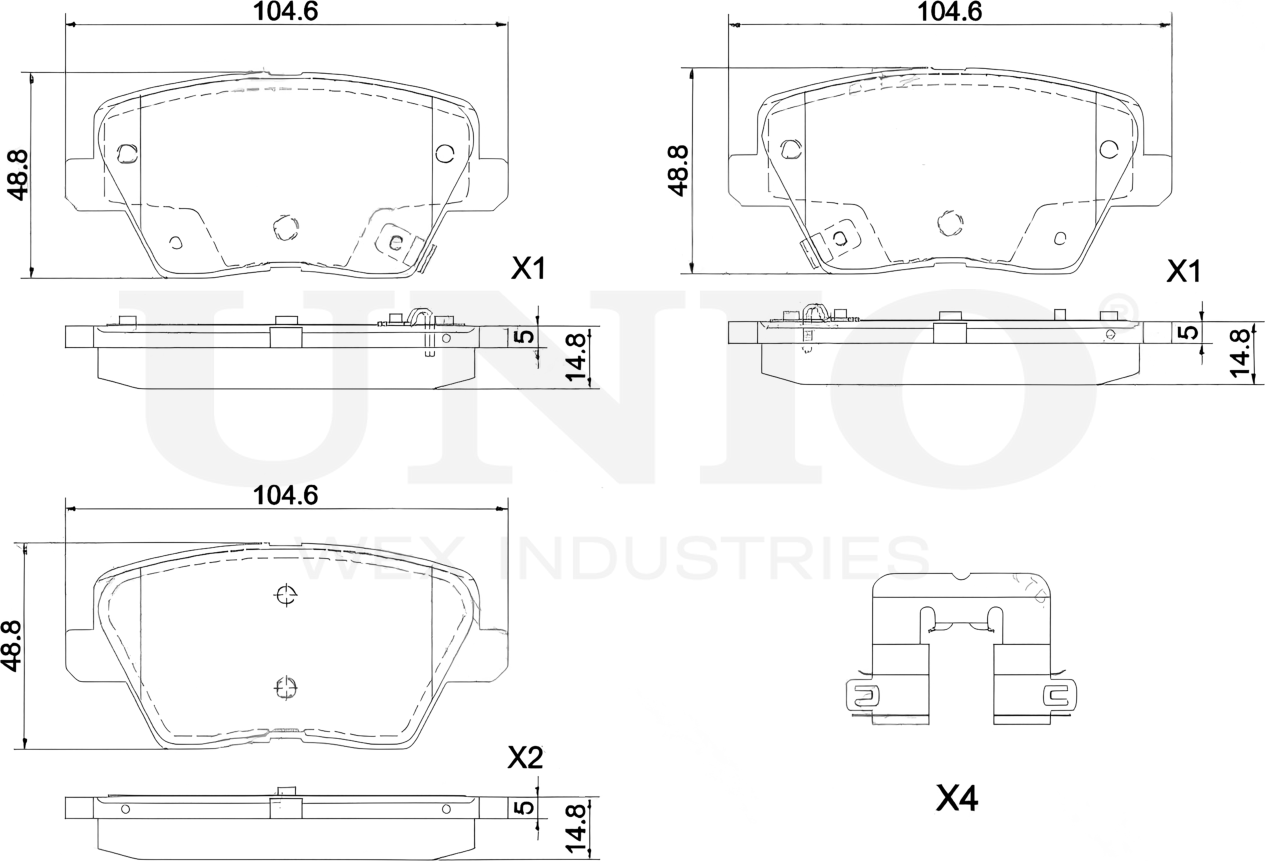 Колодки тормозные диск. задние Kia Ceed III 18-, ProCeed III 18-, Hyundai i30 III 16- (Unio). Артикул BRP-20113