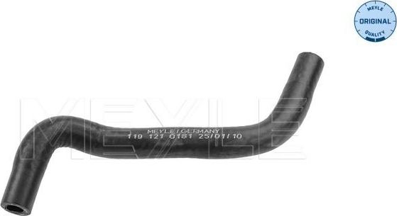 Патрубок радиатора (системы охлаждения) Meyle Original для Volkswagen Passat B3 1988-1997. Артикул 119 121 0181