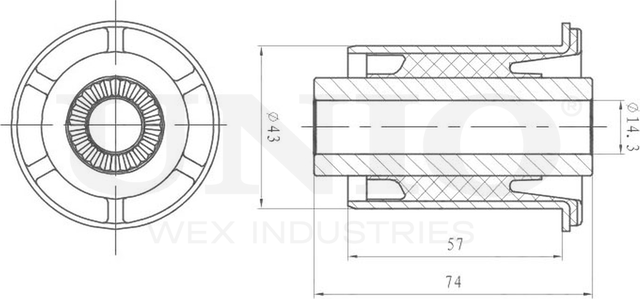 Сайлентблок рычага подвески (Unio). Артикул RMP-20149