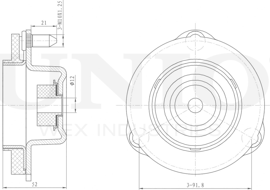 Опора амортизационной стойки (Unio). Артикул RMP-13145