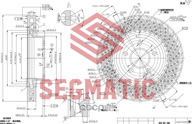 ДИСК ТОРМОЗНОЙ (Segmatic). Артикул SBD30093351