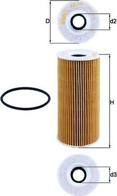 Масляный фильтр Mahle. Артикул OX 366D
