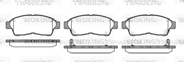 Тормозные колодки Woking передние для Toyota RAV4 II (XA20) 2000-2005. Артикул P5023.02
