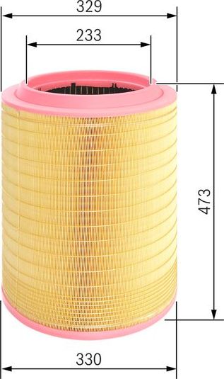 Воздушный фильтр Bosch для Volvo  FH16 II 2012-2026. Артикул F 026 400 196