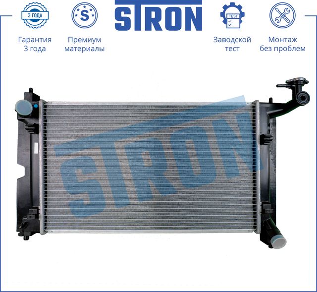 Радиатор охлаждения двигателя Stron для Toyota Corolla Verso I 2001-2004. Артикул STR0174
