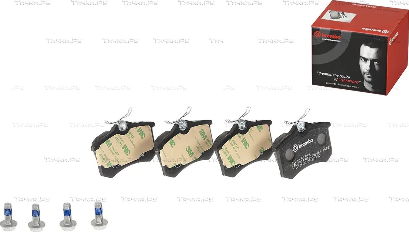 Тормозные колодки Brembo PRIME LINE задние для Renault Megane IV 2010-2026. Артикул P 68 024