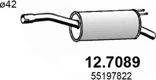 Глушитель (задняя часть) Asso. Артикул 12.7089