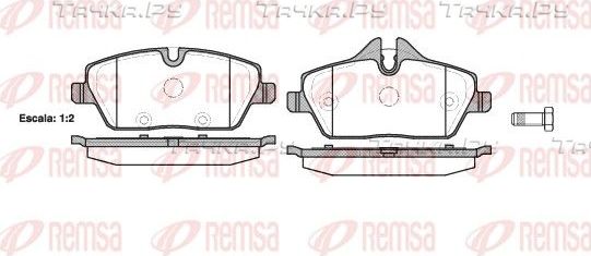 Тормозные колодки Remsa передние для MINI Coupe R58 2010-2015. Артикул 1131.10