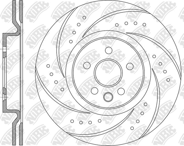 Тормозной диск NiBK. Артикул RN1730DSET