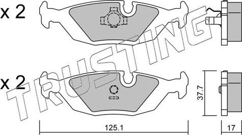 Тормозные колодки Trusting. Артикул 072.1
