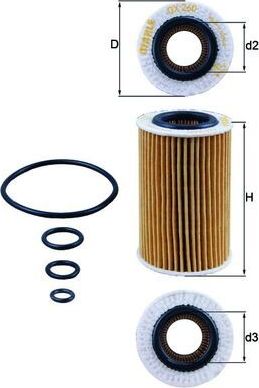 Масляный фильтр Mahle. Артикул OX 260D