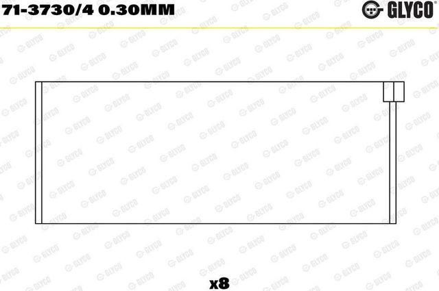 Вкладыши шатунные Glyco для Citroen Xsara 1997-2000. Артикул 71-3730/4 0.30mm