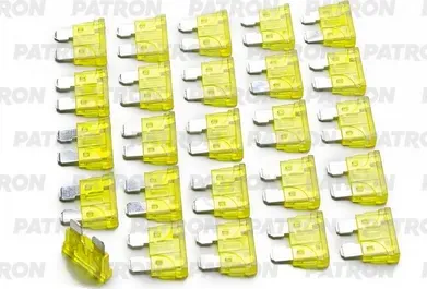Предохранитель пласт.коробка 25шт ATC Fuse 20A желтый PATRON PFS031 Patron. Артикул PFS031