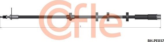 Тормозной шланг Cofle передний правый для Peugeot 406 I 1995-2004. Артикул 92.BH.PE037