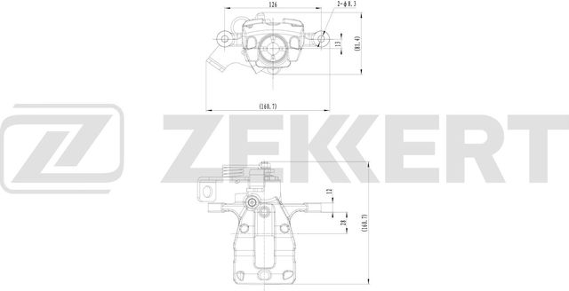 Тормозной суппорт Zekkert (Чугун). Артикул BS-8300