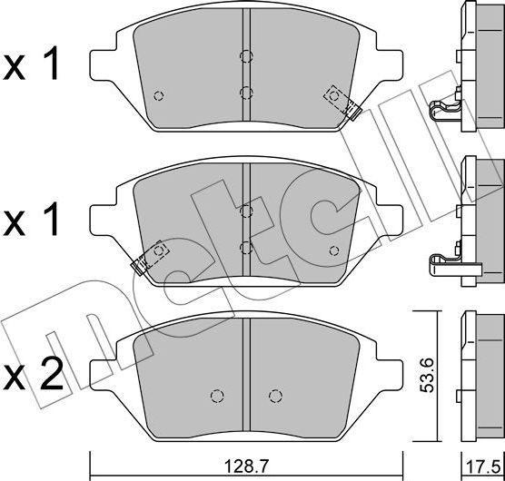 Тормозные колодки Metelli передние для Opel Karl 2015-2019. Артикул 22-1211-0