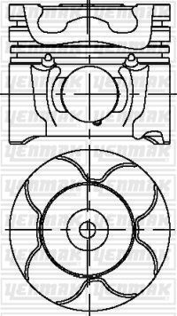 Поршень Yenmak для Ford Focus II 2004-2012. Артикул 31-04498-050