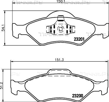 Тормозные колодки Nisshinbo передние для Mazda 121 III 2000-2003. Артикул NP5062