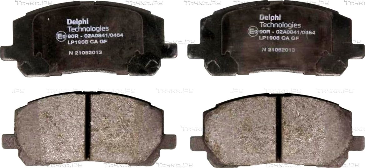 Тормозные колодки Delphi (Low-Metallic) передние для Toyota Highlander I (U20) 2000-2007. Артикул LP1908