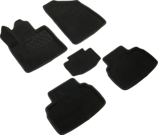 Коврики Seintex 3D ворсовые для салона Changan UNI-T 2022-2026 ЧЕРНЫЕ. Артикул 99711