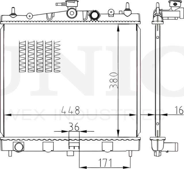 Радиатор двигателя (Unio). Артикул RAD-10036
