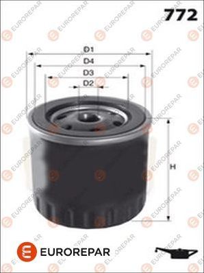 Масляный фильтр Eurorepar для Citroen LN 1982-1986. Артикул 1616174580