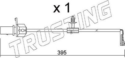 Датчик износа тормозных колодок  Trusting. Артикул SU.346