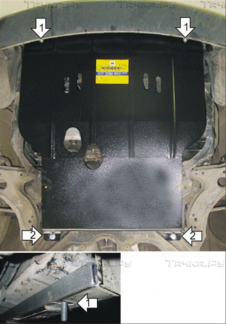 Защита Мотодор для картера, КПП Skoda Octavia A4 1996-2004. Артикул 02302