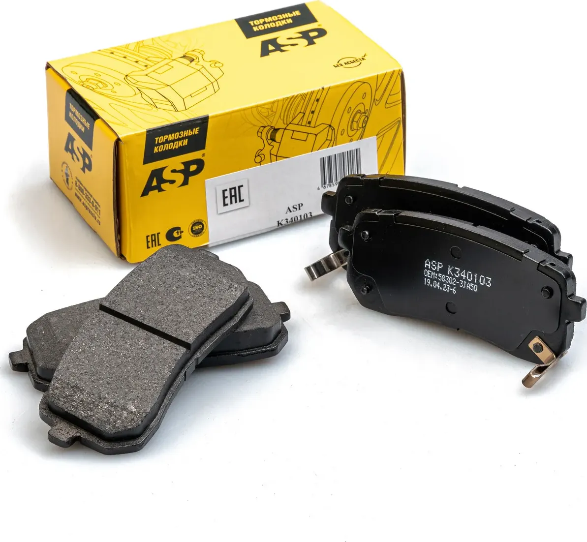 Колодки тормозные дисковые (ASP). Артикул K340103