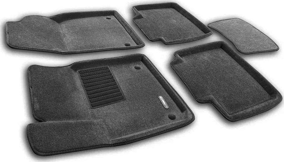 Коврики текстильные Euromat 3D Business для салона Geely Atlas II 4WD 2024-2026 СЕРЫЕ. Артикул EMC3D-001418G