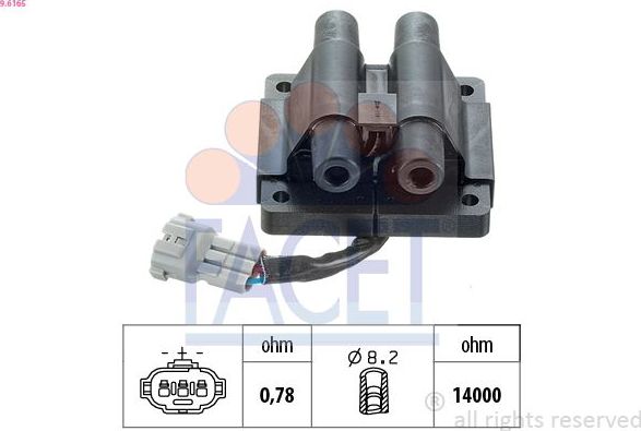 Катушка зажигания Facet Made in Italy - OE Equivalent для Subaru Impreza I 1992-2000. Артикул 9.6165